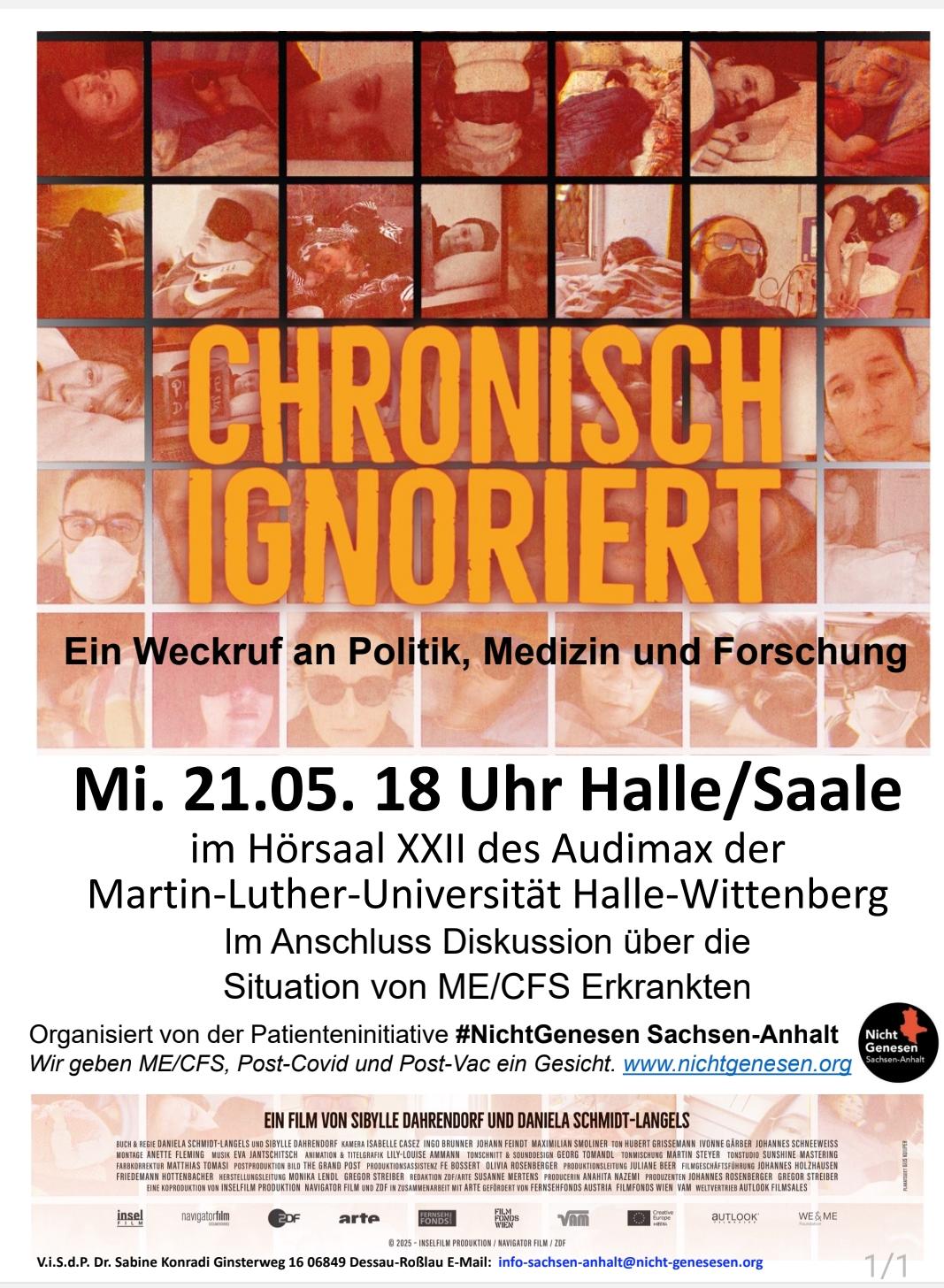 Veranstaltungsplakat Chronisch ignoriert